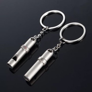 Móc Khóa đôi Còi thổi kèn inox