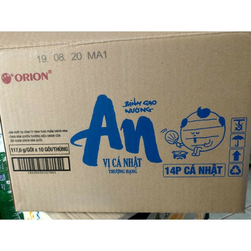 (Siêu Ngon) 1 thùng = 10 bịch Bánh Gạo An Vị Cá Nhật 100.8gr