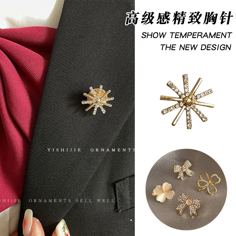 Ghim CàI ÁO HìNh Hoa ĐíNh Kim Cương Giả ThờI Trang Cho Nữ