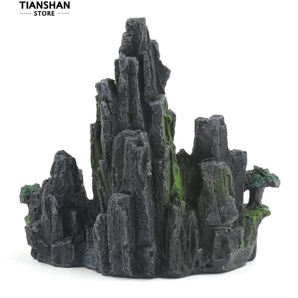 Mô hình núi non bộ nhân tạo trang trí bể cá