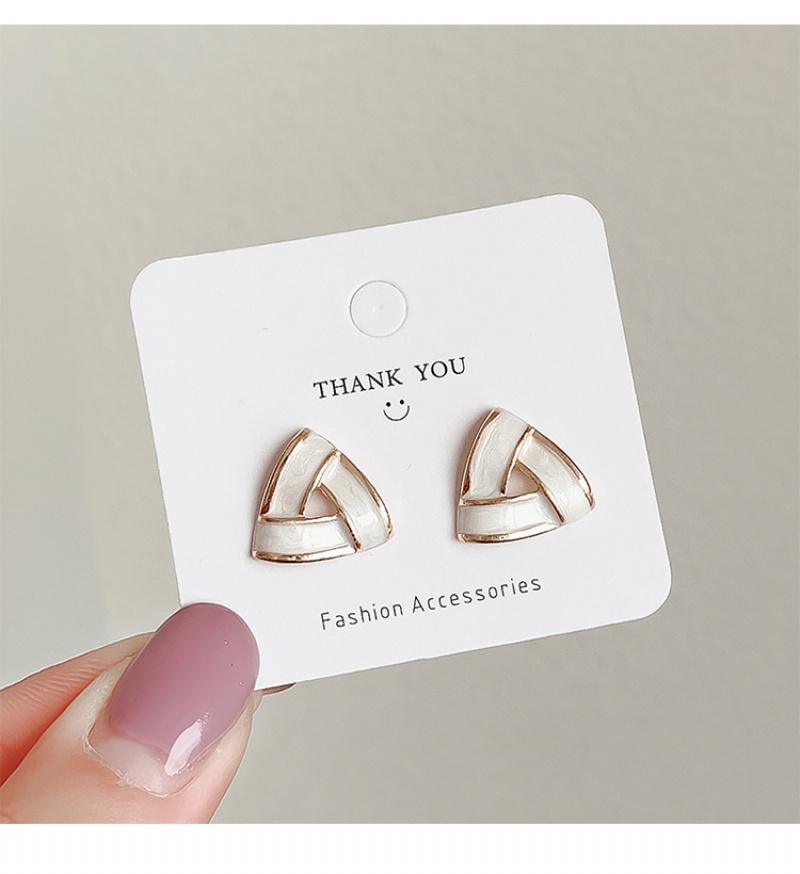 Khuyên Tai Mạ Bạc Thiết Kế Đơn Giản Đa Dạng Phong Cách Hàn Quốc