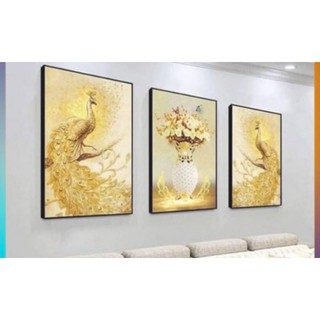 Bộ 3 tranh canvas công có khung gỗ size 40x60cm treo tường - anna decor sài gòn