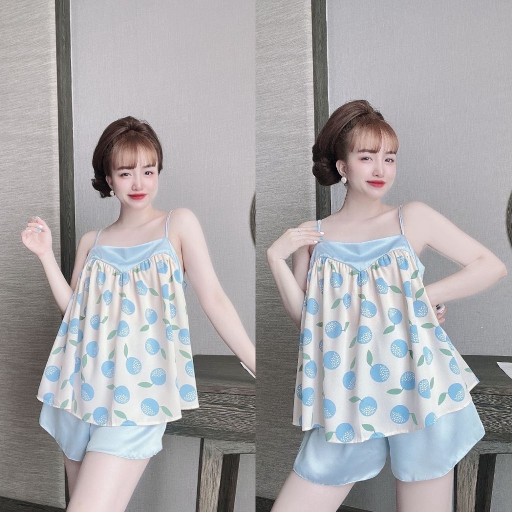 Đồ Ngủ Nữ BIGSIZE Đồ Ngủ Sexy lụa Satin cao cấp mềm mại xinh xắn < 75KG Hàng Được Tuyển Chọn