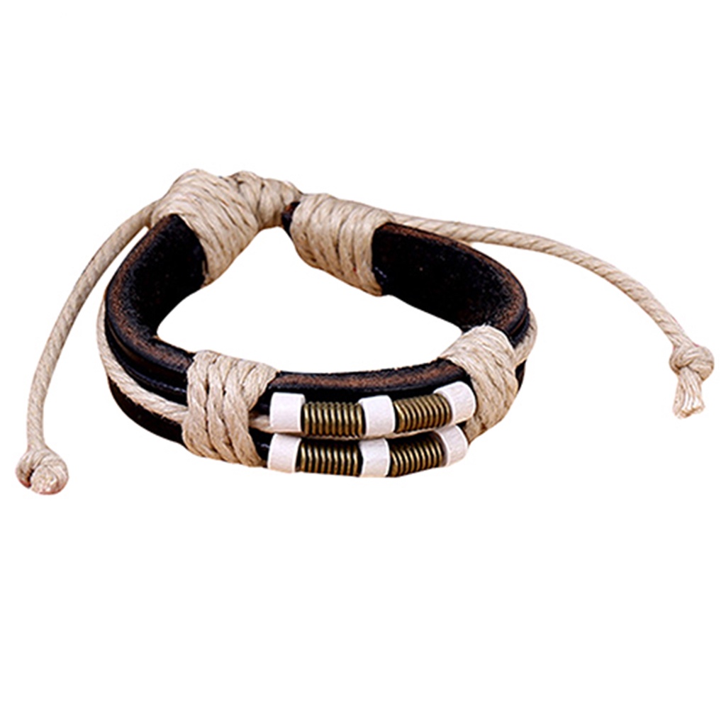 Vòng tay vải da thiết kế mộc mạc phong cách retro