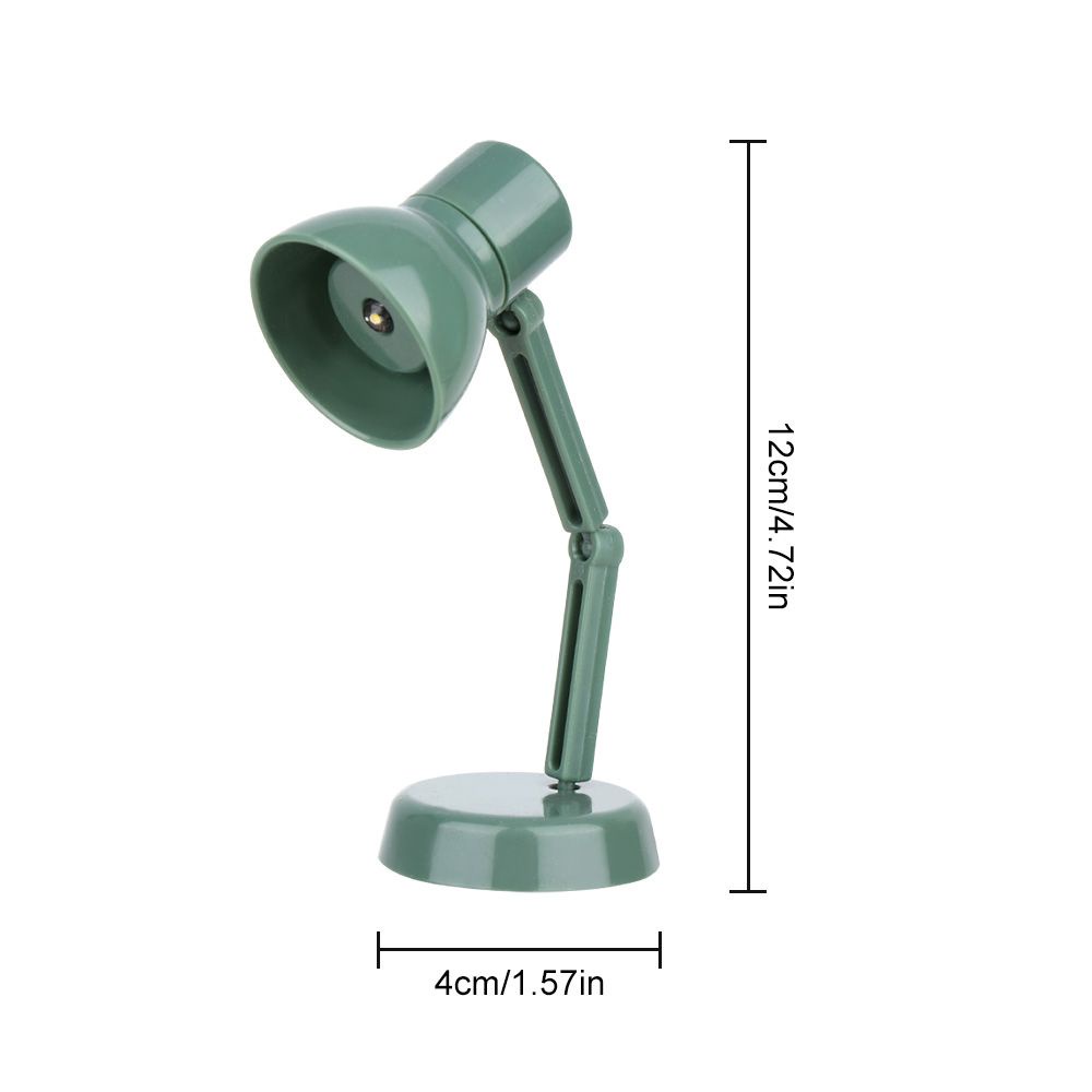 Đèn Bàn Xoay 360 Độ Cho Nhà Búp Bê Tỉ Lệ 1:12° Đèn LED Đọc Sách Mini Dạng Xoay Nhiều Màu Sắc Dành Cho Nhà Búp Bê