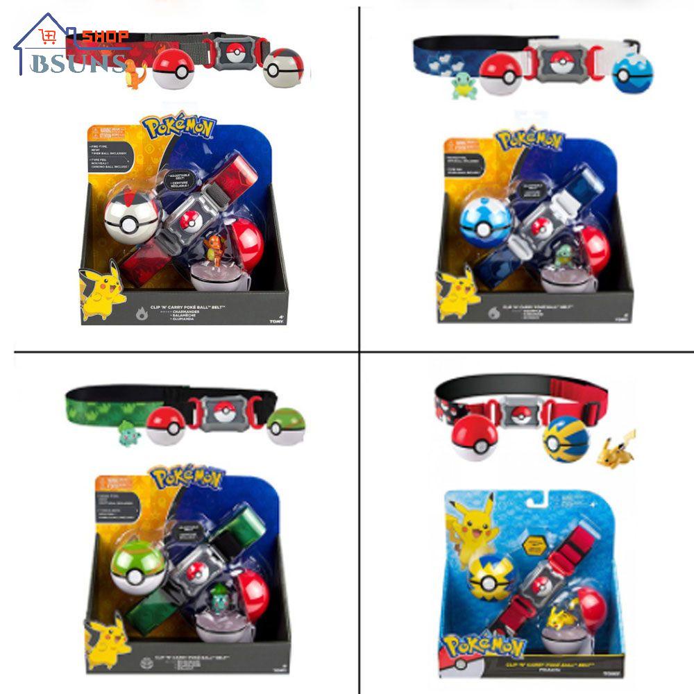 Bộ đồ chơi gồm thắt lưng và bóng poke chứa mô hình pokemon nhiều kiểu tùy chọn làm quà tặng cho bé