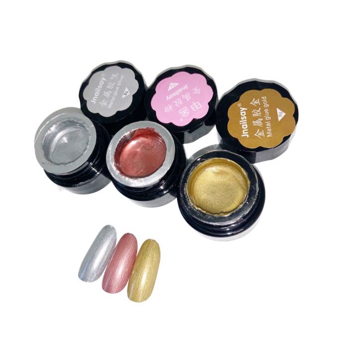 Gel metal, gel nhũ mê tan jnailsay 8ml (hũ đen)