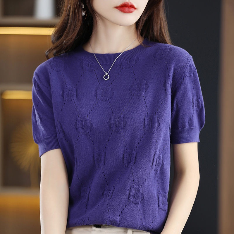 Áo Thun Ngắn Tay Cổ Tròn Dáng Rộng Thời Trang Mùa Hè Dành Cho Nữ