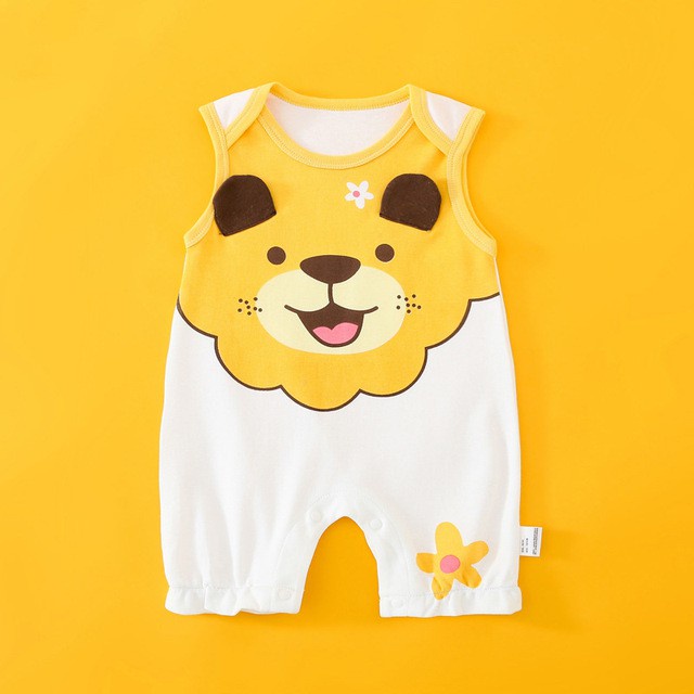 Body Đùi Sát Nách Cho Bé Trai Bé Gái Dễ Thương Vải Cotton Thoáng Mát Mềm Mịn Cho Bé 3-12kg