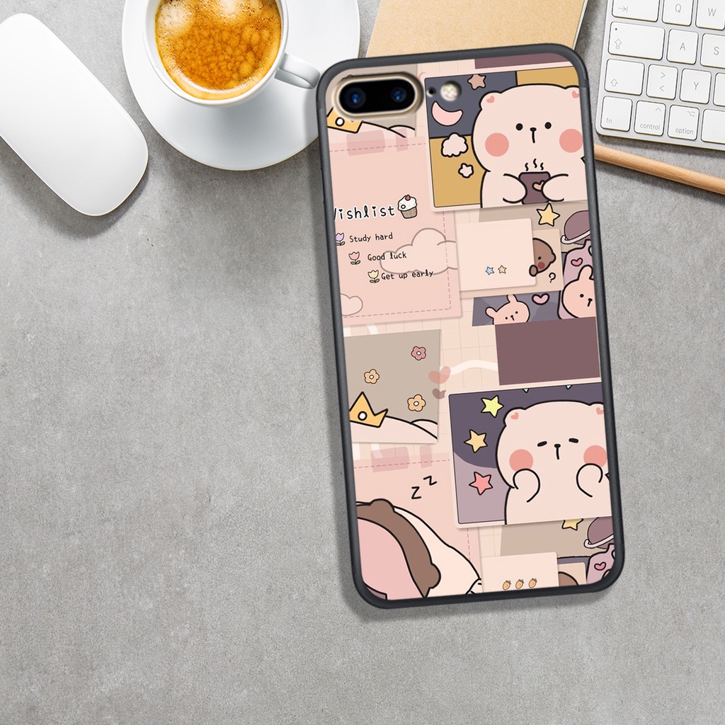 Ốp Lưng  IPHONE  6 PLUS - 7 PLUS - 8 PLUS,  In Hình Gấu Chocolate đáng yêu.