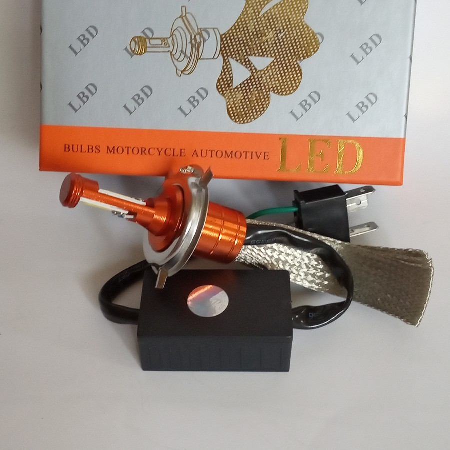 Bóng đèn led xe máy thương hiệu LED chân H4 - 40W