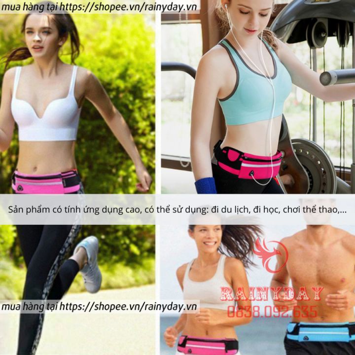 Túi đeo hông ngang bụng đai chạy bộ tập thể dục thể thao cho nam nữ đựng điện thoại chống nước | BigBuy360 - bigbuy360.vn