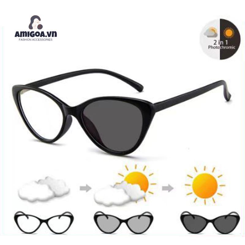 ✨✨kính mắt mèo Mắt Kính Cận Thị Siêu Nhẹ Chống Ánh Sáng Xanh Kiểu Cổ Điển Thời Trang