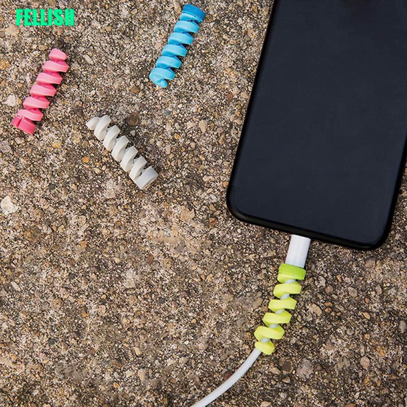 Bộ 10 Nút Bảo Vệ Đầu Dây Cáp Sạc Usb Cho Iphone 8 X