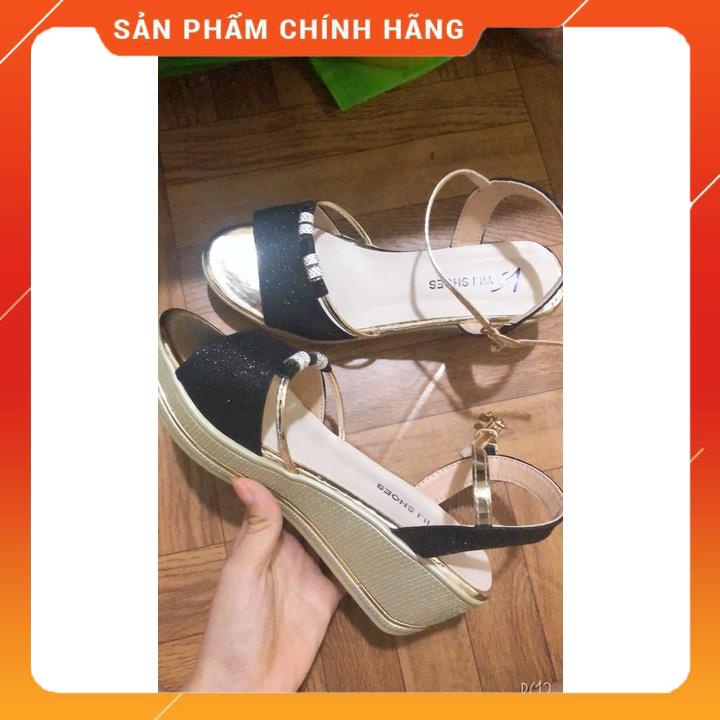 Dép cao gót nữ đế xuồng ⚡️ FREESHIP ⚡️ dép nữ thời trang,đế cao 5p,đính nhũ sang trọng