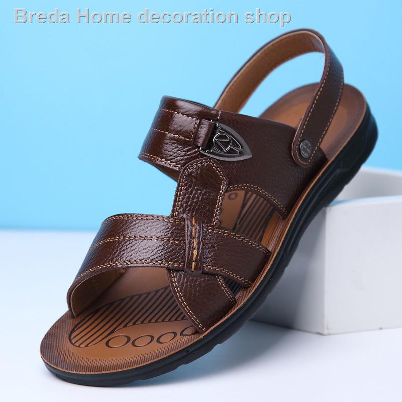 Giày sandal nam bằng da nhiều lớp thời trang có size lớn 45 46 47 48 49 50
