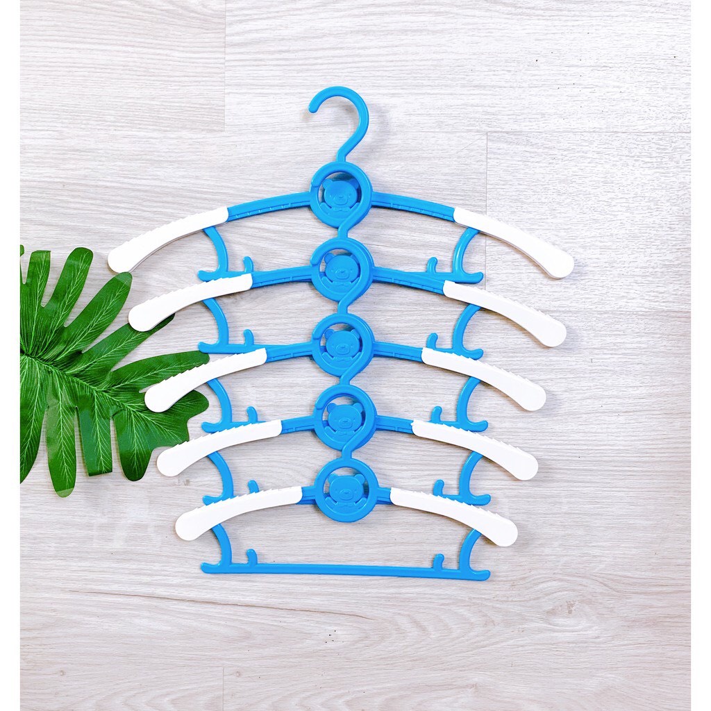 Set 5 chiếc móc nhựa treo quần áo trẻ em hình gấu