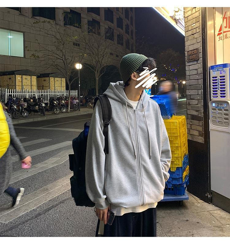 Áo khoác len có mũ trùm đầu phong cách Hàn Quốc dành cho bạn nam