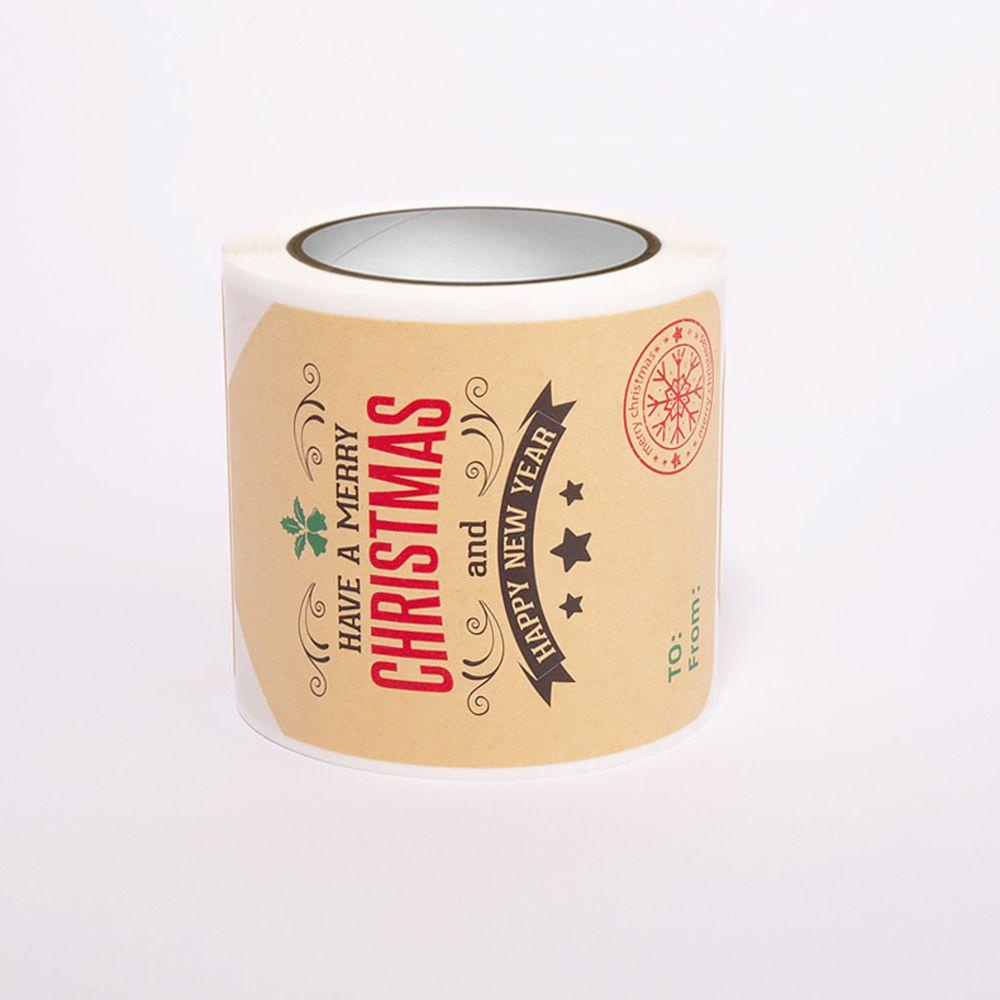 Bộ 1 100 Nhãn Dán Trang Trí Hộp Bánh Quy / Quà Thủ Công DIY