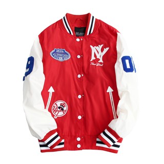 (2 MÀU) ÁO KHOÁC BOMBER MLB NY NAM NỮ UNISEX