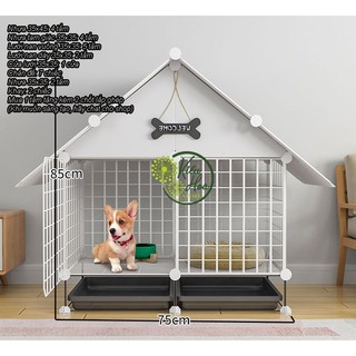 SET CHUỒNG CHÓ, MÈO, THỎ LƯỚI LẮP GHÉP ĐA NĂNG (nhiều màu sắc lựa chọn) (Kiều Hoa Store)