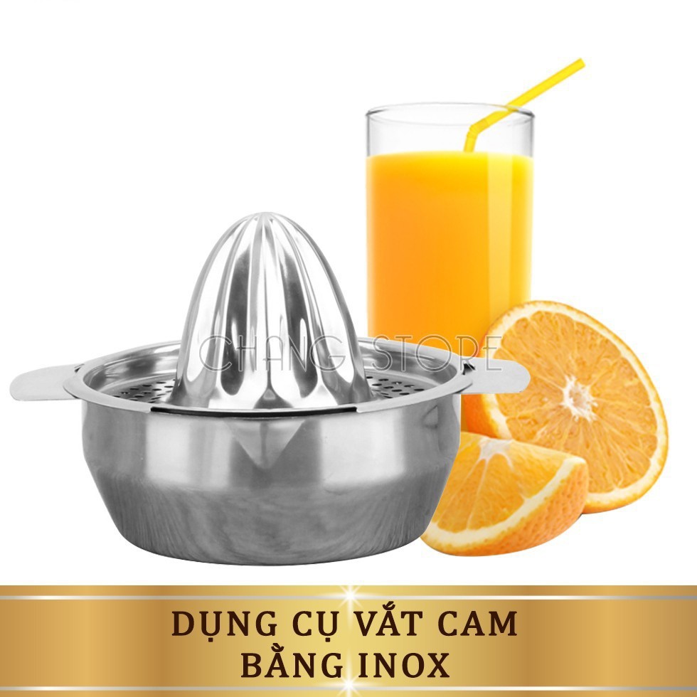 Dụng Cụ Vắt Cam Inox Tiện Dụng Tại Nhà, Nắp Vắt Cam Nhựa Việt Nhật Kèm Khay Đựng Nước Vắt