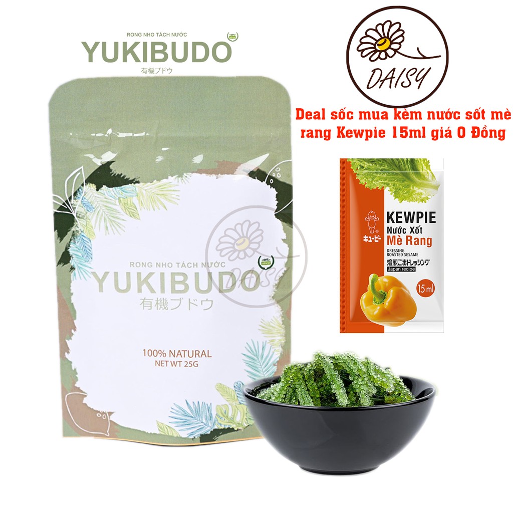 Rong nho tách nước Yukibudo tiêu chuẩn Organic Food cực ngon