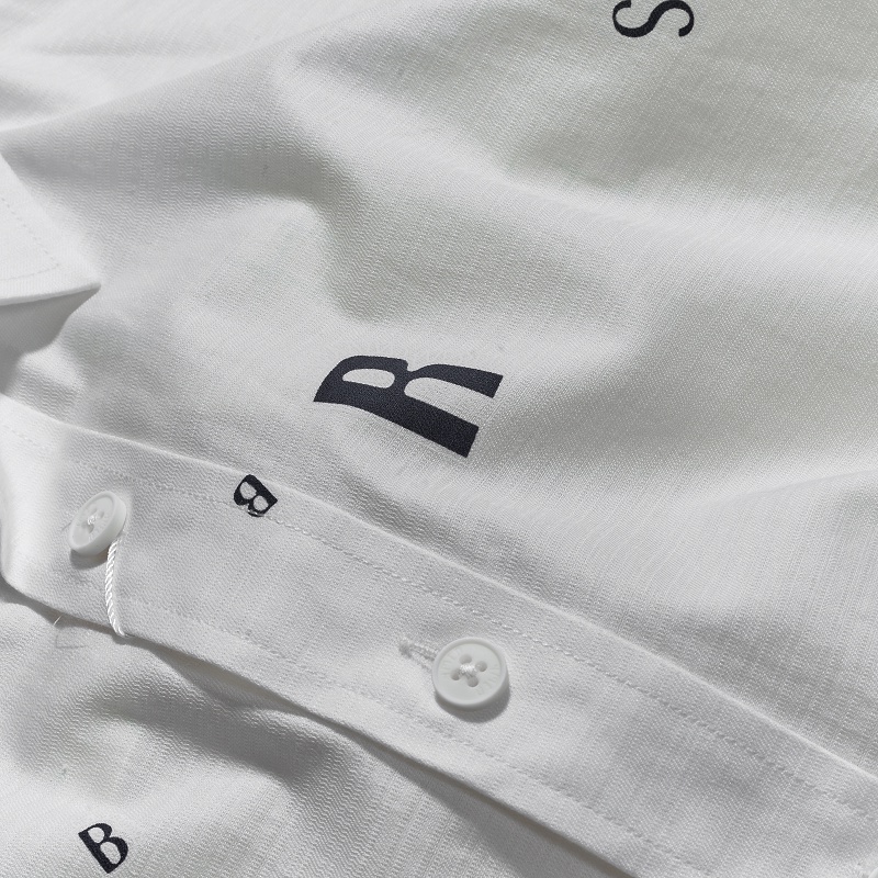 Áo sơ mi nam ngắn tay trắng họa tiết 4MEN SM059 in chữ đẹp mới lạ, trẻ trung | BigBuy360 - bigbuy360.vn