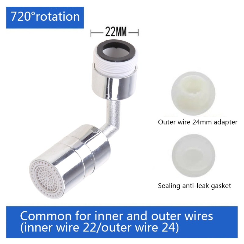 Đầu Lọc Gắn Vòi Nước Xoay 720 Độ Chống Bắn Tung Tóe Cho Nhà Bếp / Phòng Tắm