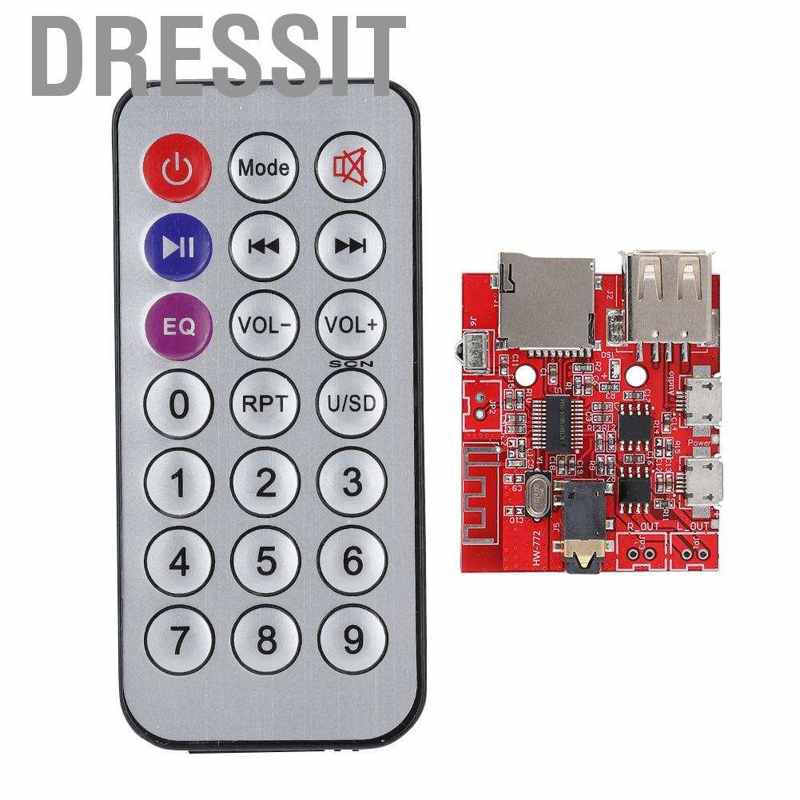 Dressit Bluetooth 4.1 MP3 Decoding Module Receiver Board Circuit w/ Remote Control
