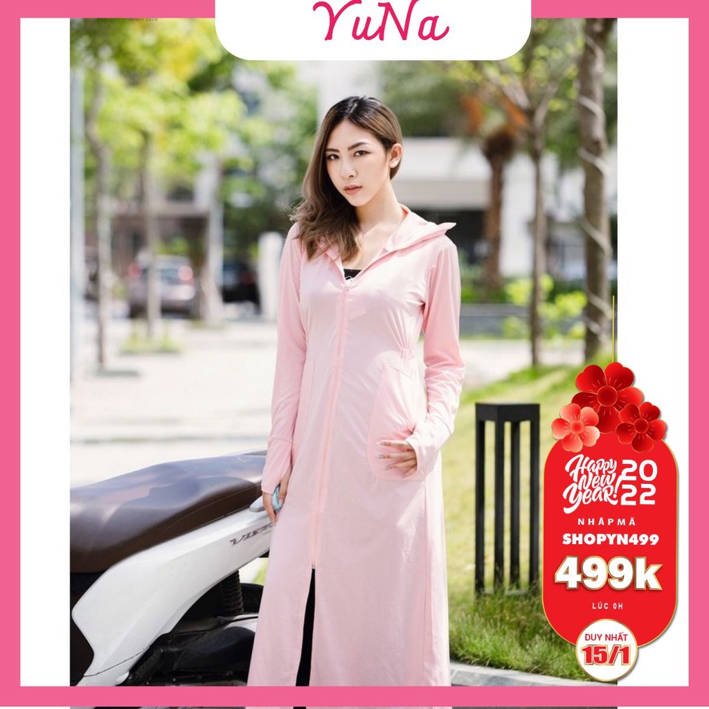 Áo chống nắng toàn thân YUNA nữ thông hơi vải kim cương siêu thoáng mát, phụ kiện thời trang nữ MAIKA