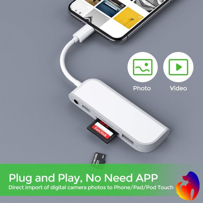 Đầu Đọc Thẻ Nhớ Sd Tf Và Tai Nghe 3.5mm Cho Iphone | BigBuy360 - bigbuy360.vn