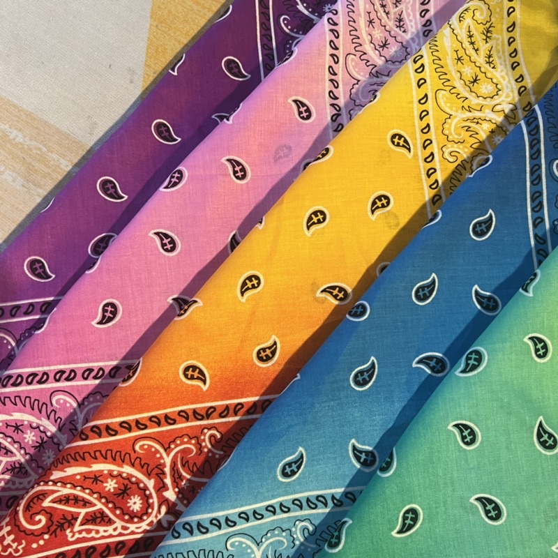 Khăn bandana vuông cotton loang màu size 55cm
