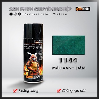 COMBO Sơn Samurai màu xanh đậm 1144 gồm 4 chai đủ quy trình độ bền cao (Lót 2K04 – Nền 124 - Màu 1144 - Bóng 2K01)