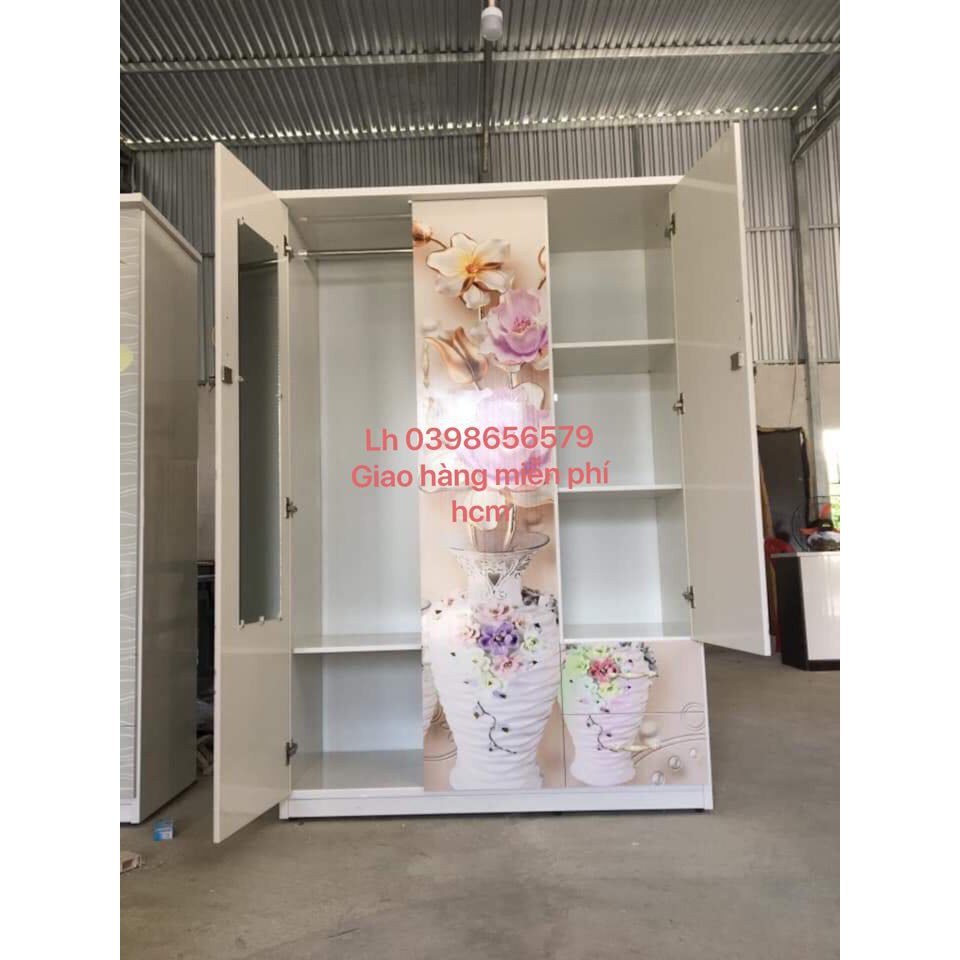 Tủ nhựa đài loan 3 cánh in 3d cực đẹp