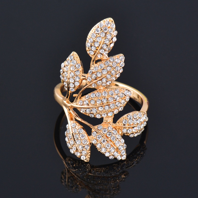 Nhẫn SINLEERY JZ058 đính đá zircon màu vàng/bạc thời trang sang trọng cao cấp cho nữ