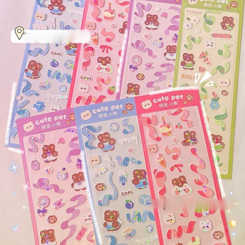 Sticker Decor Hình Dán Lấp Lánh Trang Trí Dễ Thương