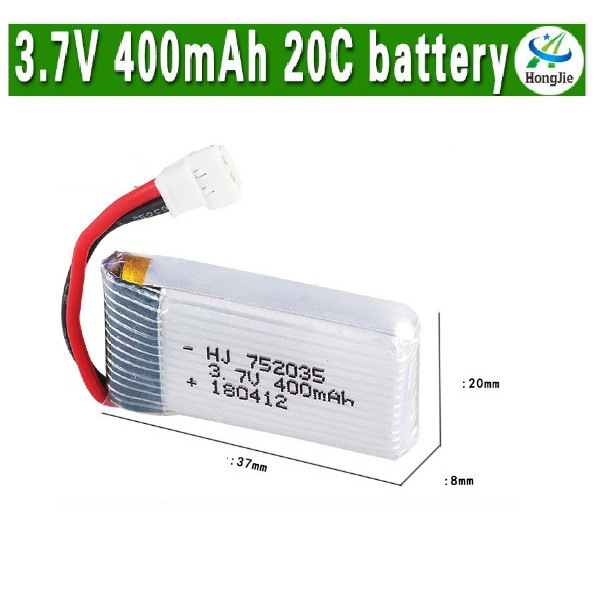 Pin Máy Bay Điều Khiển Dung Lượng Cao 3.7V 400mAh 20C (Cổng XH2.54) | BigBuy360 - bigbuy360.vn