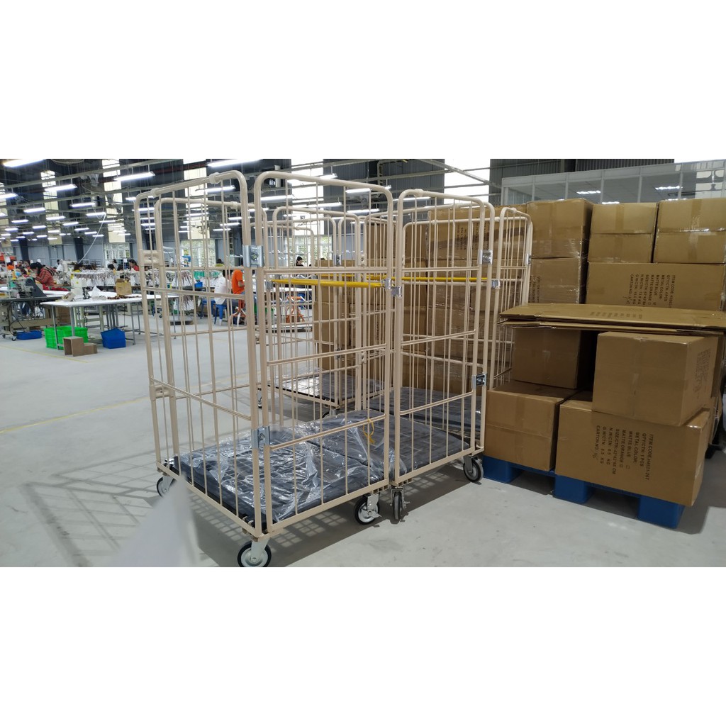 Xe đẩy hàng 4 bánh pallet sắt, gấp gọn, tải trọng 500kg - MRC