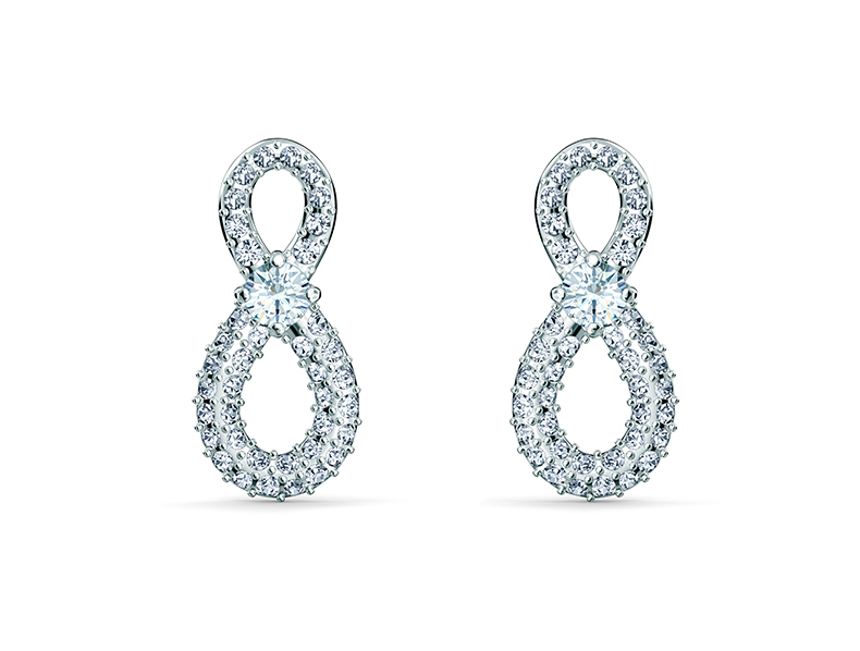 FREE SHIP Bông Tai Cá Tính Nữ Swarovski INFINITY Bất ngờ cuộc sống của bạn chỉ vì tình yêu của bạn Earrings Crystal FASHION Trang sức trang sức đeo THỜI TRANG