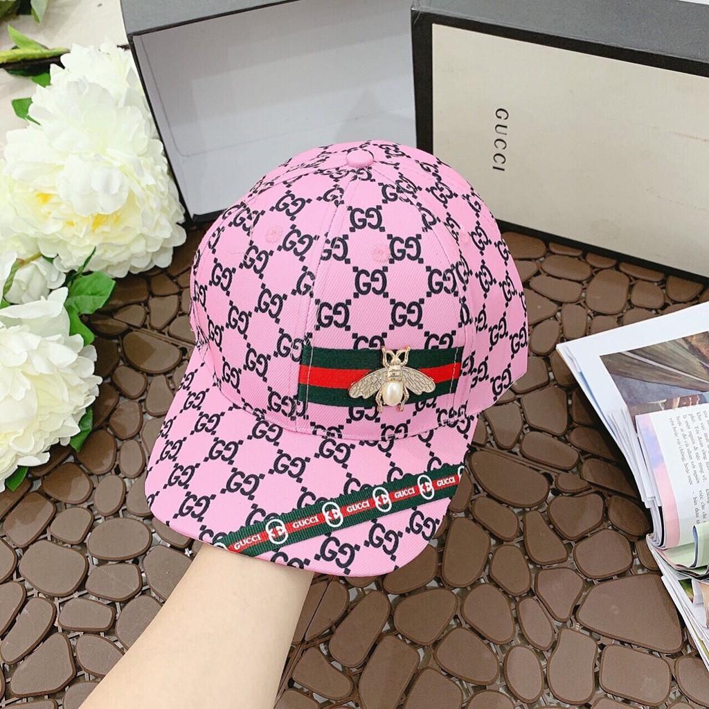 Mũ Lưỡi Trai - Nón Kết Thời Trang Hottrend Form Unisex Nam Nữ Tag Con ONG Màu Đỏ Hồng Xám