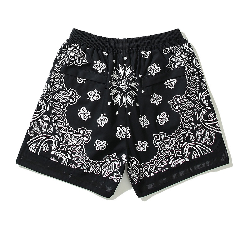 Quần Short Vải Cotton Lưng Thun Ống Rộng Thời Trang Unisex