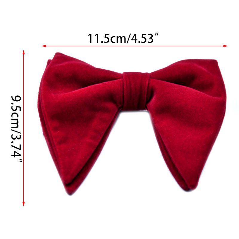 Cà Vạt Nhung Hai Lớp Màu Trơn Phong Cách Vintage Cho Nam