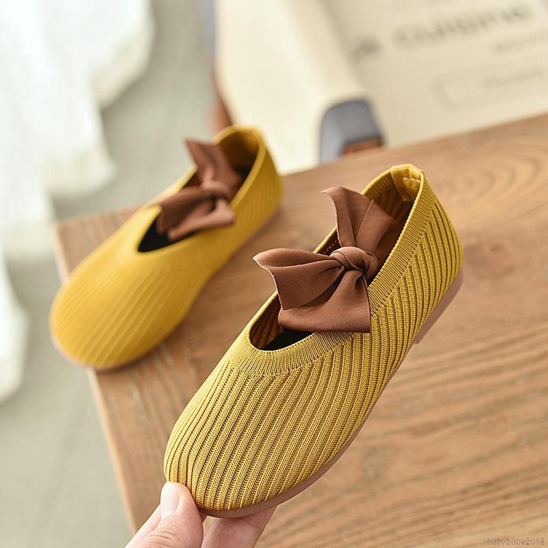 [NHẬP KIDTET hoàn 15% xu đơn 150k] Giày búp bê đính nơ xinh xắn dành cho bé gái