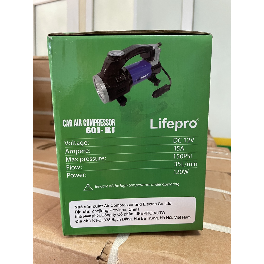 Bơm Xe Ô tô hãng  LIFEPRO L601-RJ Chính hãng Bơm khỏe, áp suất mạnh, bảo hành 12 tháng