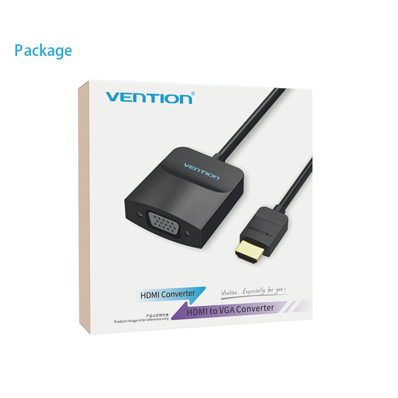 Cáp chuyển HDMI to VGA (audio + nguồn) Vention ACHBB / ACHWB có âm thanh