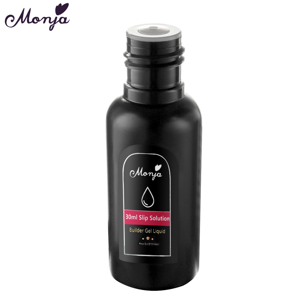 Monja 30ml Nail Art Enhancement Slip Solution Use with Acrylic UV Builder Gel Nail Quick Extension Nail Liquid DIY Manicure Tool