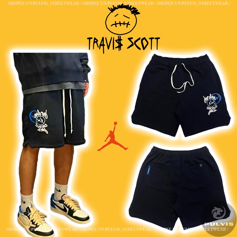 ⚡️[Best Quality] - Quần Short Travis Scott X Fragment X J.o.r.d.a.n T-shirt, Quần đùi jordan x Fragment