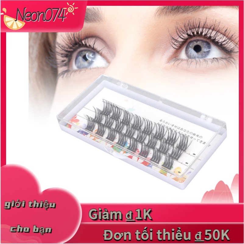 Neon074 14mm False Individual Eyelashes Curly Fluffy 3D Fake for Extension Lông mi giả