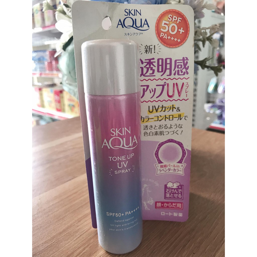 SỊT CHỐNG NẮNG SKIN AQUA TONE UP UV SPRAY HÀNG NỘI ĐỊA NHẬT BẢN